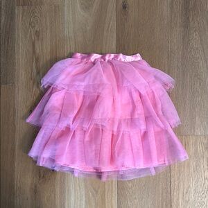 Janie and Jack Hot Pink Girls Layered Tulle Skirt